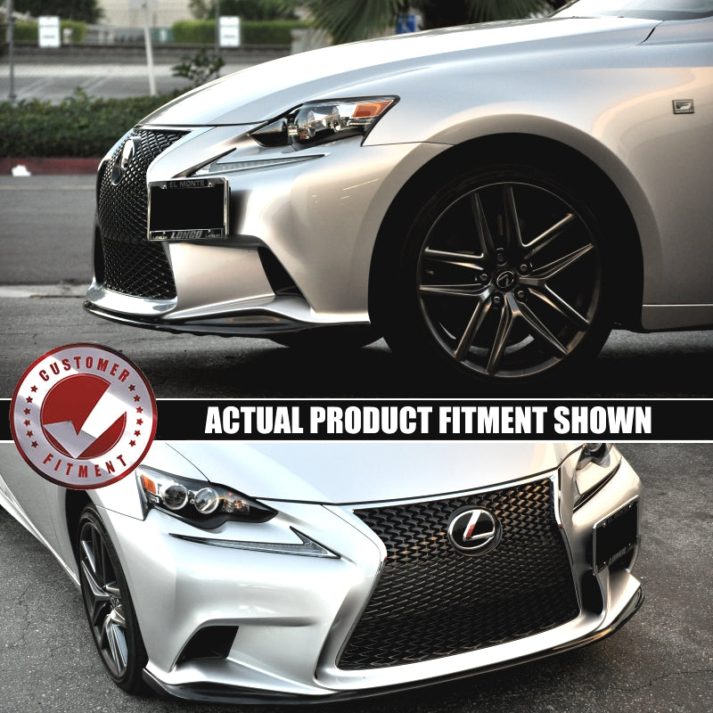 Fits 14-16 Lexus IS250 IS300 IS350 F Sport Front Bumper Lip Spoiler JDM Style PU