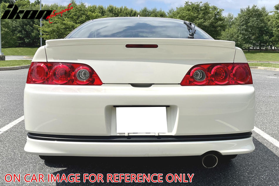 IKON MOTORSPORTS, Trunk Spoiler Compatible with 2002-2006 Acura RSX Type-S, Factory Mount Style Unpainted Fiberglass Rear Trunk Lid Spoiler Wing Lip