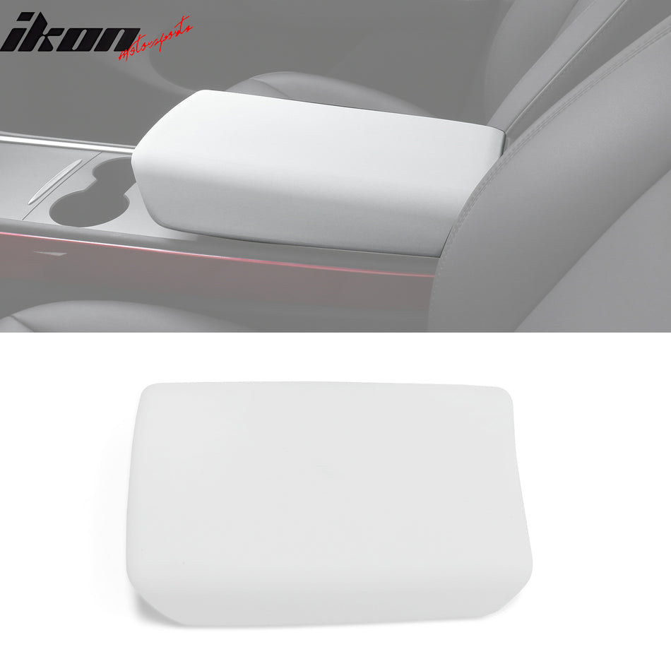 2020-2024 Tesla Model Y & 2017-2023 Model 3 Armrest Cover White TPE