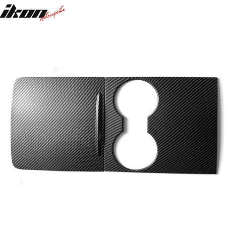 IKON MOTORSPORTS, Console Box Cover Compatible With 2021-2023 Tesla Model 3 & Model Y, ABS Storage Box Cover Trim 2PCS, 2022