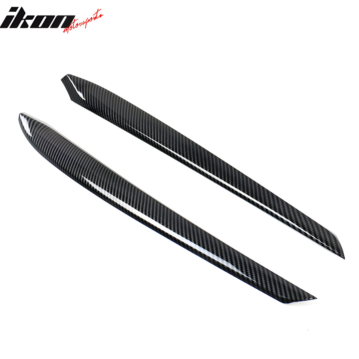 Fits 21-23 Tesla Model 3 23 Y Front Door Panel Trim Carbon Fiber Print 2PCS ABS