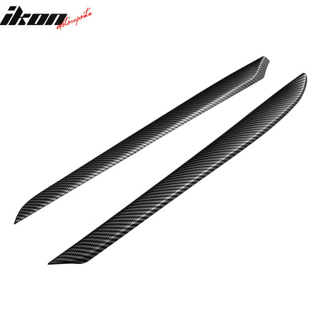 For 21-23 Tesla Model 3 23 Y Front Door Panel Trim Matte Carbon Fiber Print 2PCS