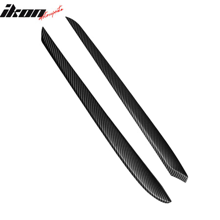 For 21-23 Tesla Model 3 23 Y Front Door Panel Trim Matte Carbon Fiber Print 2PCS