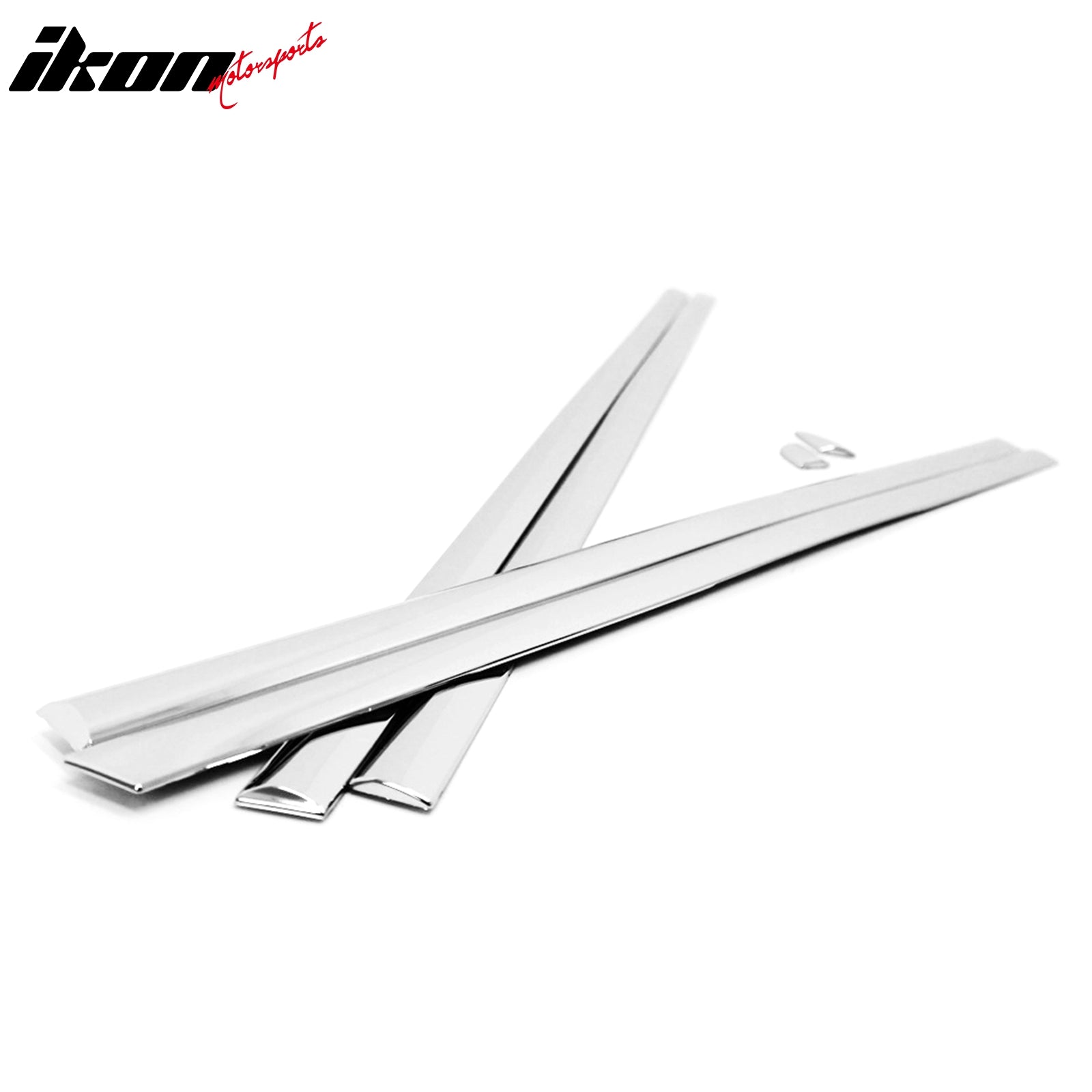 IKON MOTORSPORTS, Lower Door Molding Compatible With 2015-2016 Chevrolet Trax, 4PCS Side Skirts Door Line Sill Garnish Body Molding Trim ABS Chrome