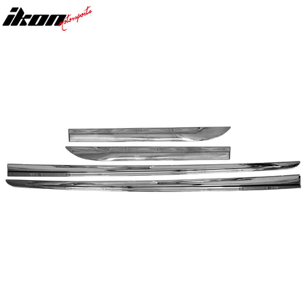 IKON MOTORSPORTS, Lower Door Molding Compatible With 2013-2017 Honda Accord, 4PCS Side Skirts Door Line Sill Garnish Body Molding Trim ABS Chrome