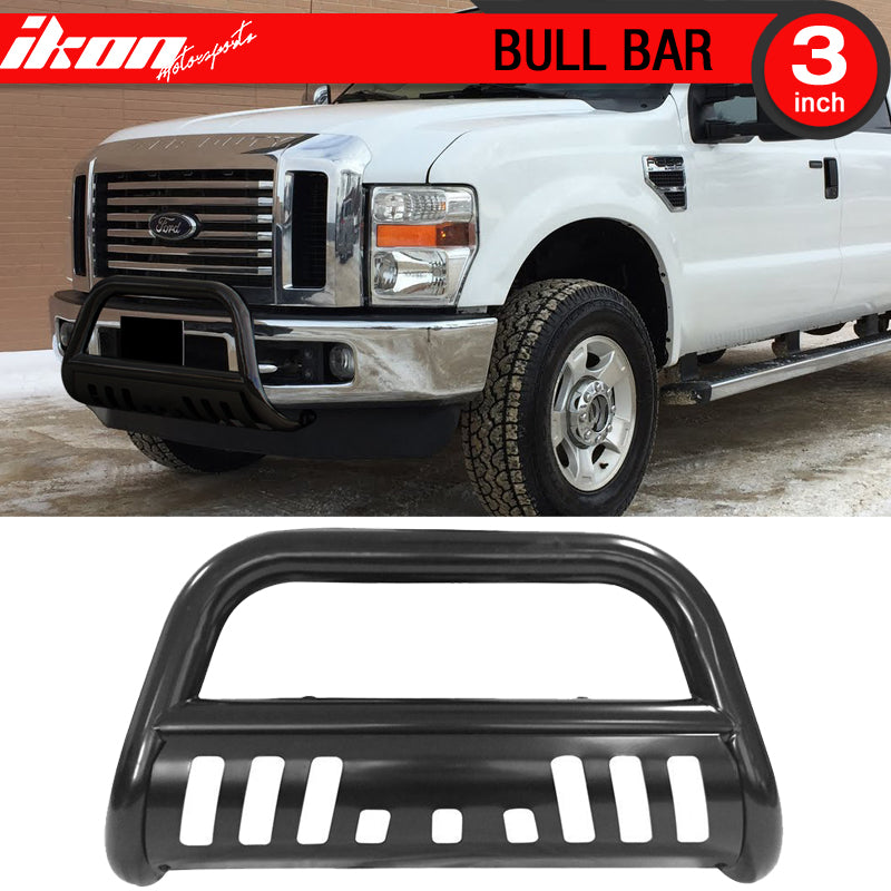 2008-2010 Ford F250 F350 F450 F550 Super Duty 3" Black Bull Bar Steel