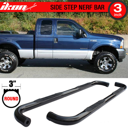 Fits 99-16 F250 F350 F450 F550 Super Duty 3" Side Step Nerf Bar Running Boards