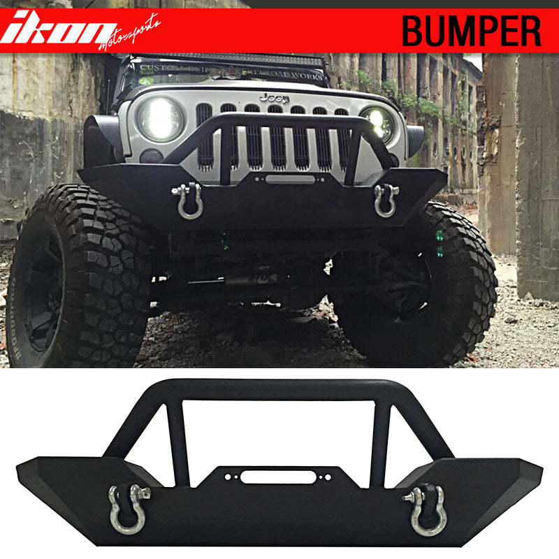 2007-2017 Jeep Wrangler Front Bumper Guard  Hood Grill Stainless