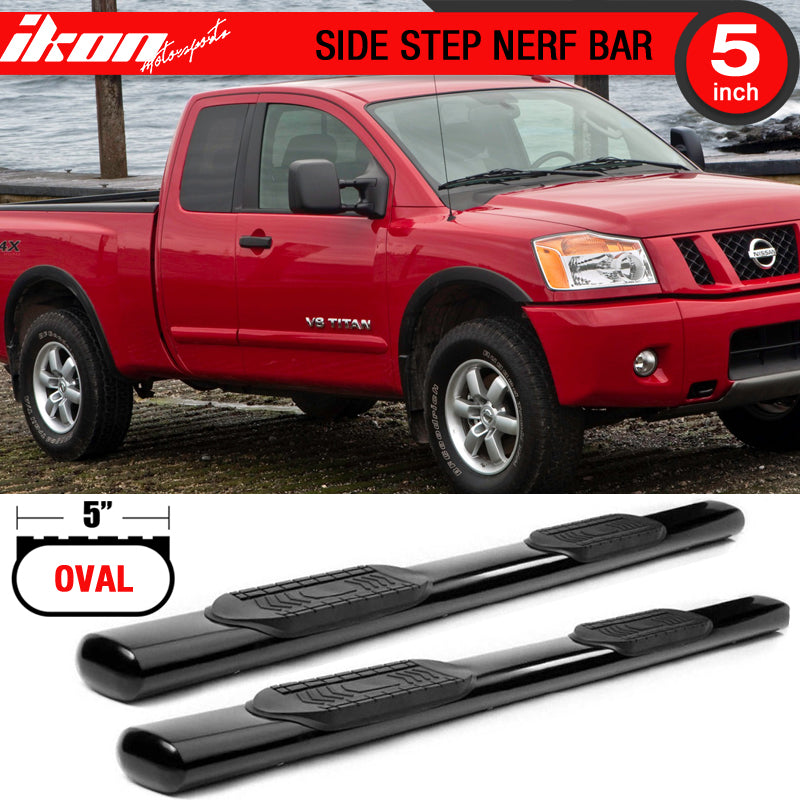 2004-2015 Nissan Titan Extended Cab 5 Inch Running Boards Carbon Steel