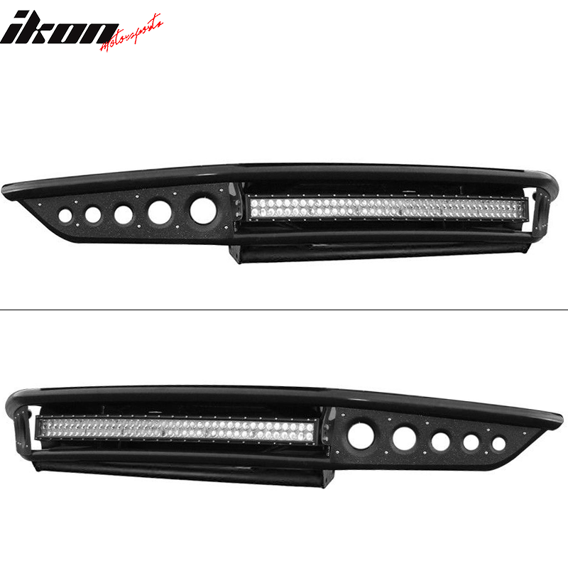 Fits 14-18 Silverado 1500 Front Bumper Grille Guard Bull Bar Push W/LED Lights