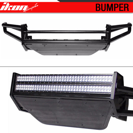 Fits 04-08 Dodge Ram 1500 38in Rigid Led Light Bars Off Road Front Bumper Cover