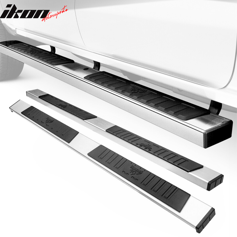 2015-2022 Ford F-150 F-250HD F350HD Silver Running Boards Aluminum