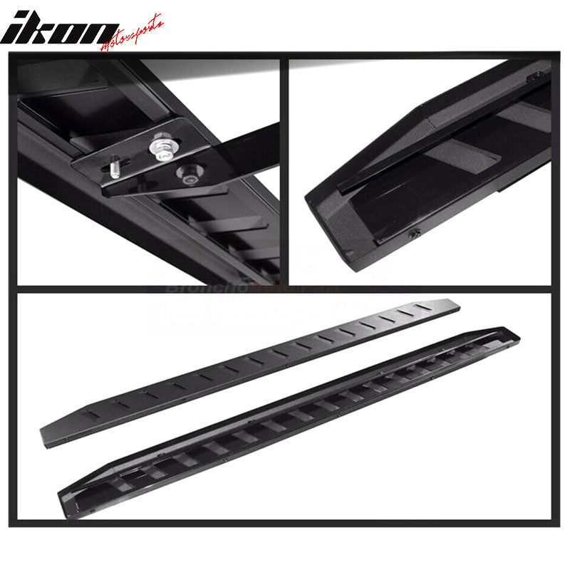 Fits 07-18 Chevy Silverado GMC Sierra Crew Cab Black 5" Running Board Side Steps