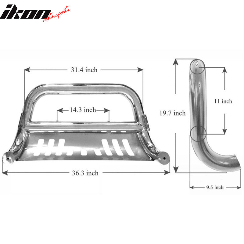 Fits 07-10 Chevy Silverado 2500HD 3500HD 3" Bull Bar Front Bumper Push Grille