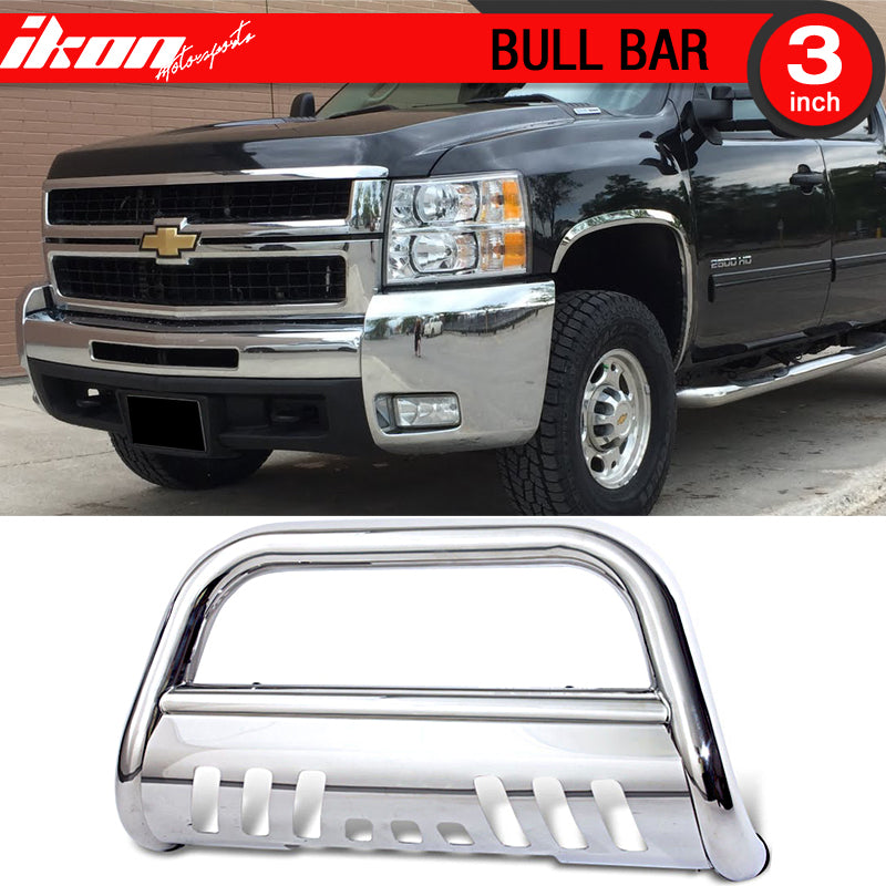 2007-2010 Chevy Silverado 2500 3500HD Bull Bar Grille Guard Steel