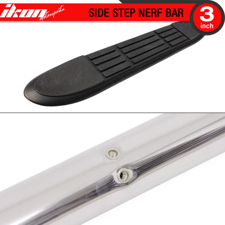 Fits 07-18 Chevy Silverado Gmc Sierra Ext Cab 3Inch S.S Side Step Running Boards