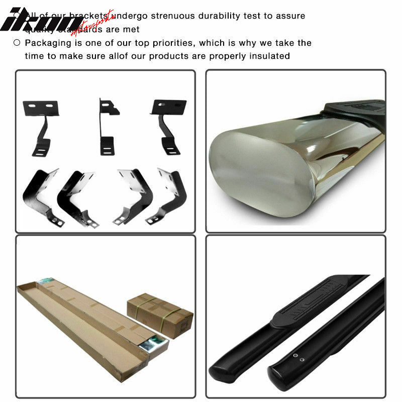 Fits 07-18 Silverado Sierra Regular cab 4" SS Side Step Nerf Bar Running Boards