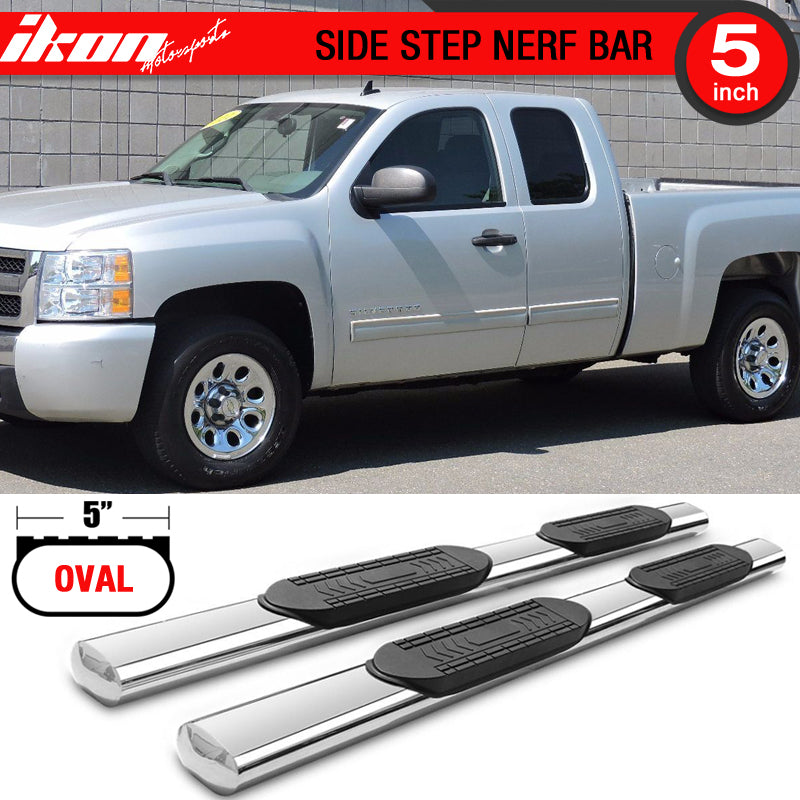 1999-2013 Chevy Silverado GMC Sierra 5'' Running Boards Stainles