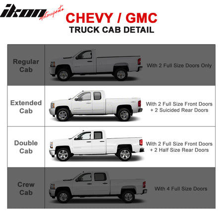 Fits 07-18 Silverado GMC Sierra Extended Cab 5In Stainless Steel Side Step Bars