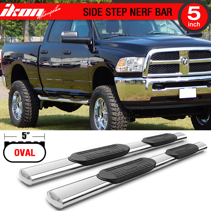 2009-2023 Dodge Ram 1500 2500 3500 Crew Cab 5" Running Boards Nerf Bar