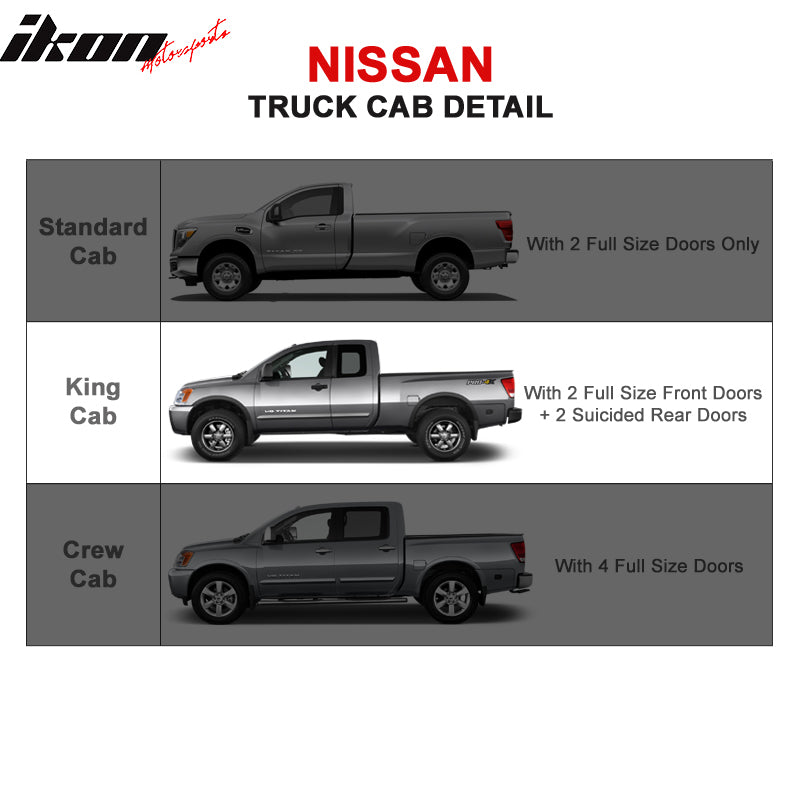 Fits 04-17 Nissan Titan Extended Cab 5In 2PCS Side Step Nerf Bars Running Boards