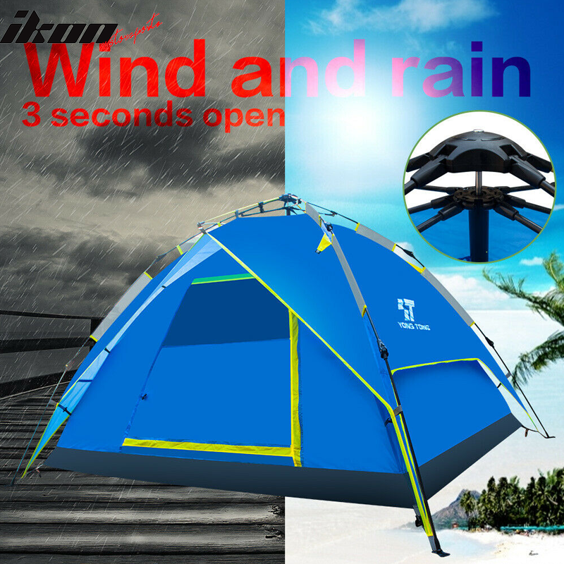 Blue Waterproof Automatic Tent UV Protection For Outdoor Camping Hiking