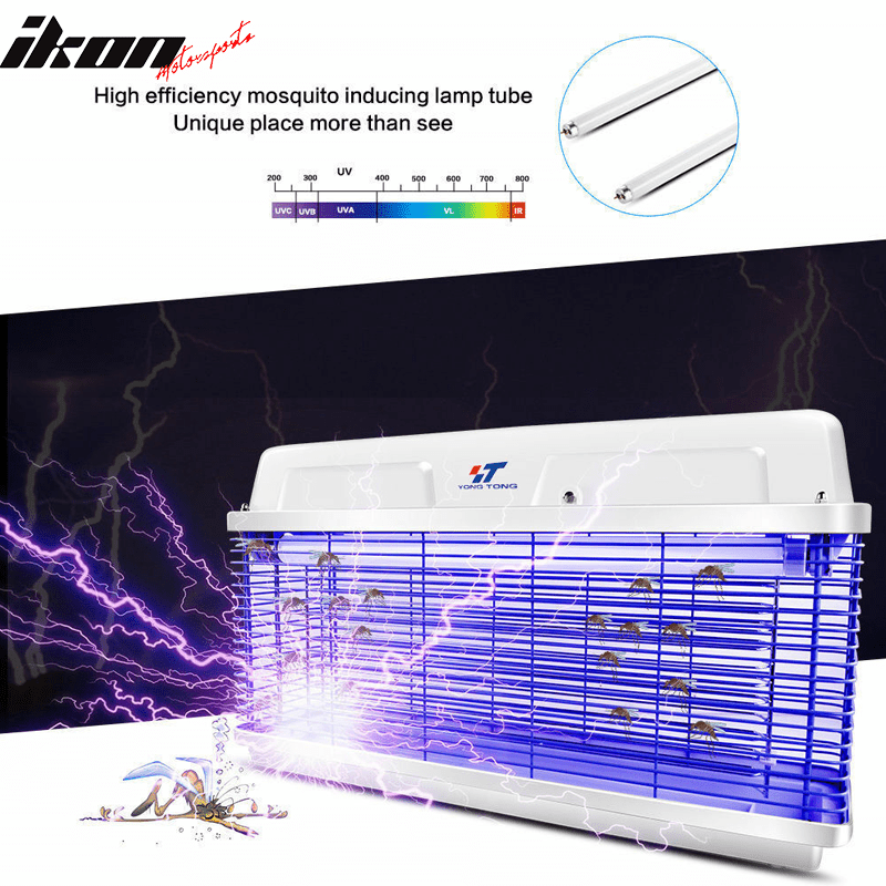 IKON MOTORSPORTS, 16W 110V Light Tube Electronic Lamp Resdential Bug Zapper Pest Control Bug Zapper