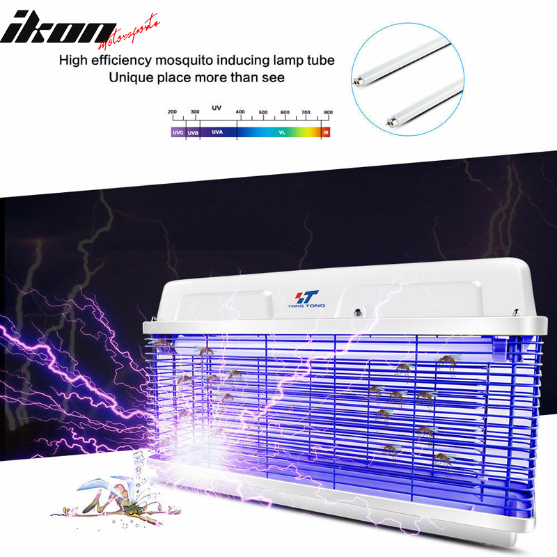 IKON MOTORSPORTS, Home Waterproof 20W 110V Light Tube Electronic Lamp Resdential Bug Zapper Pest Control Bug Zapper