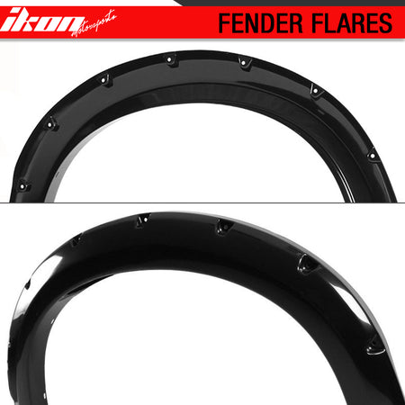 Clearance Sale Fits 99-07 F250 F350 Super Duty Pocket Rivet Black Fender Flares