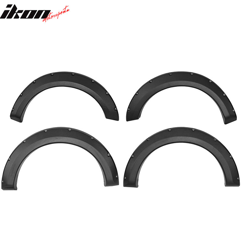 Fits 99-07 Ford F250/F350 HD Pocket Style Fender Flares Textured Black ABS