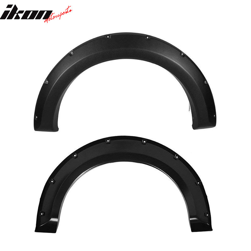 Fits 99-07 Ford F250/F350 HD Pocket Style Fender Flares Textured Black ABS