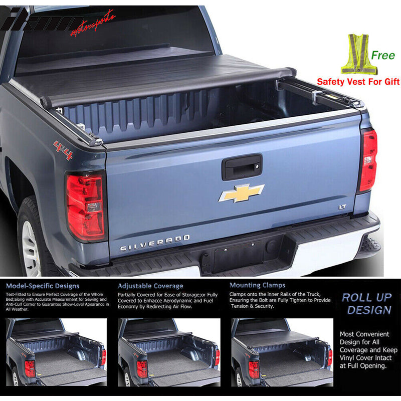 Fits 19-22 Chevy Silverado GMC Sierra 6.6 ft Lock Soft Tonneau Cover