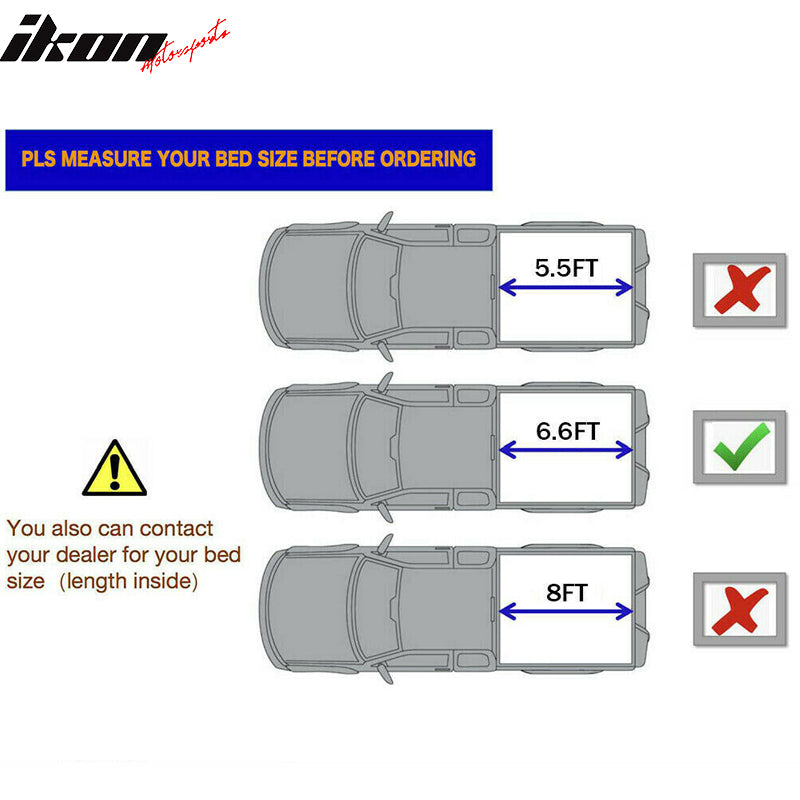 Fits 19-22 Chevy Silverado GMC Sierra 6.6Ft Bed Soft Roll Up Tonneau Cover