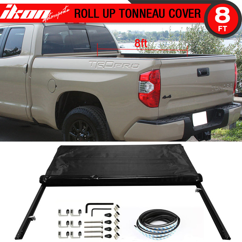 2014-2021 Toyota Tundra 8Ft Fleetside Lock Soft Roll Up Tonneau Cover