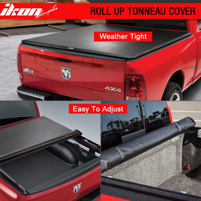 Fits 05-11 Dodge Dakota Extended Cab 06-09 Radier 6.5ft Roll Up Tonneau Cover