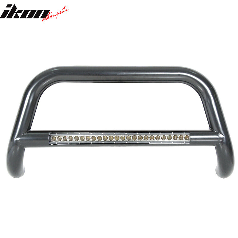 2005-2015 Toyota Tacoma 3'' Black Bull Bar With LED Lights Iron Steel