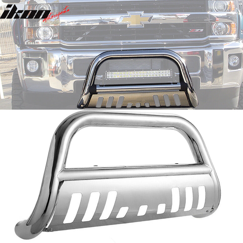 2019-2022 Chevy Silverado 1500  Front Hood Grille SS Chrome Bull Bar