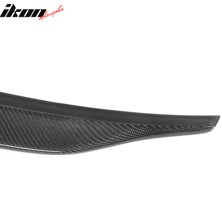 IKON MOTORSPORTS, Trunk Spoiler Compatible With 2008-2015 Audi A5 B8 Coupe, Matte Carbon Fiber + FRP CA Style Rear Spoiler Wing, 2009 2010 2011 2012 2013 2014