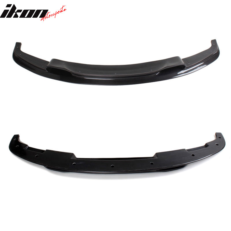 IKON MOTORSPORTS, Front Bumper Lip Compatible With 2012-2018 BMW 3 Series F30 Sedan M Sport , Matte Carbon Fiber VRS Style Front Lip Spoiler Wing Chin Splitter, 2013 2014 2015 2016 2017