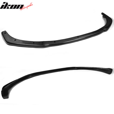 IKON MOTORSPORTS, Front Bumper Lip Compatible With 2012-2014 Audi A7 4G8 Sedan S-Line , Matte Carbon Fiber + FRP JC Style Front Lip Spoiler Wing Chin Splitter, 2013