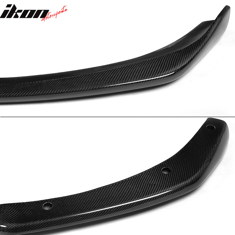 IKON MOTORSPORTS, Front Bumper Lip Compatible With 2012-2014 Audi A7 4G8 Sedan S-Line , Matte Carbon Fiber + FRP JC Style Front Lip Spoiler Wing Chin Splitter, 2013