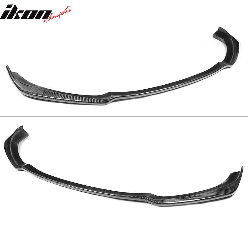 IKON MOTORSPORTS, Front Bumper Lip Compatible With 2012-2014 Audi A7 4G8 Sedan S-Line , Matte Carbon Fiber + FRP JC Style Front Lip Spoiler Wing Chin Splitter, 2013