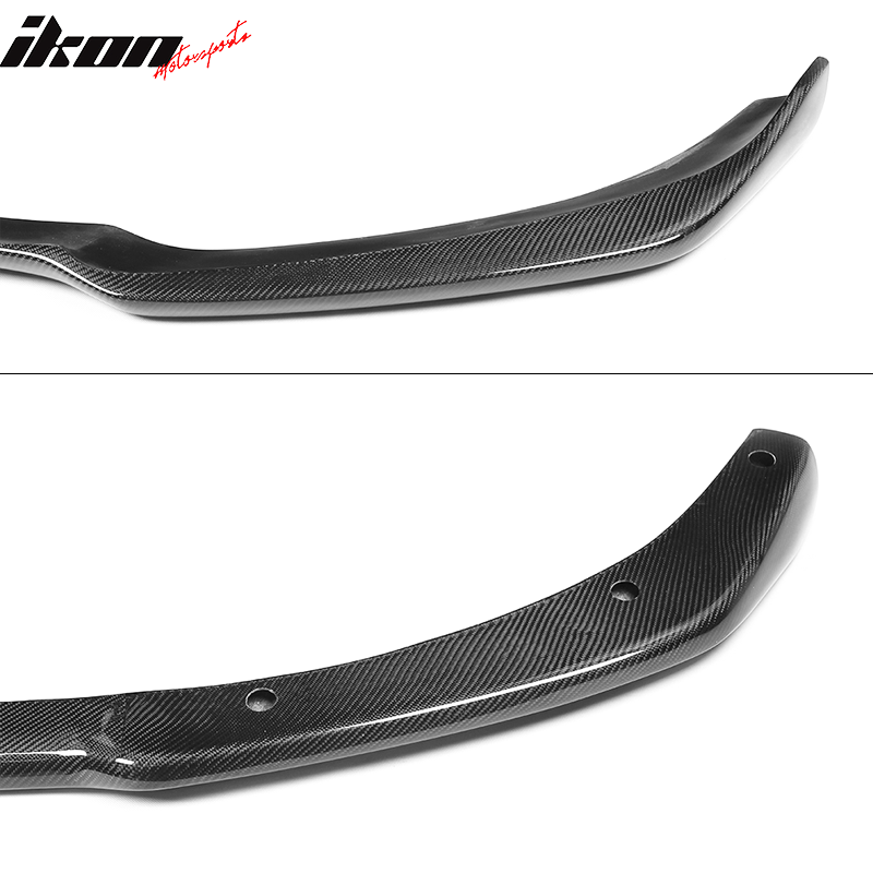 IKON MOTORSPORTS, Front Bumper Lip Compatible With 2012-2014 Audi A7 4G8 Sedan S-Line , Matte Carbon Fiber + FRP JC Style Front Lip Spoiler Wing Chin Splitter, 2013