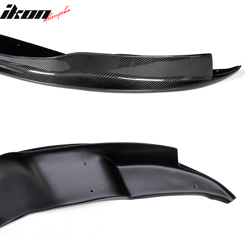 IKON MOTORSPORTS, Front Bumper Lip Compatible With 2005-2013 BMW M3 E90 E92 E93 M3, Matte Carbon Fiber AK Style Front Lip Spoiler Wing Chin Splitter, 2006 2007 2008 2009 2010 2011 2012