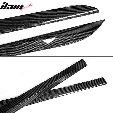 IKON MOTORSPORTS, Side Skirts Compatible With 2014-2018 BMW 3 Series F34 GT M Sport , Matte Carbon Fiber JC Style Side Skirt Extension Rocker Panel Pair, 2015 2016 2017