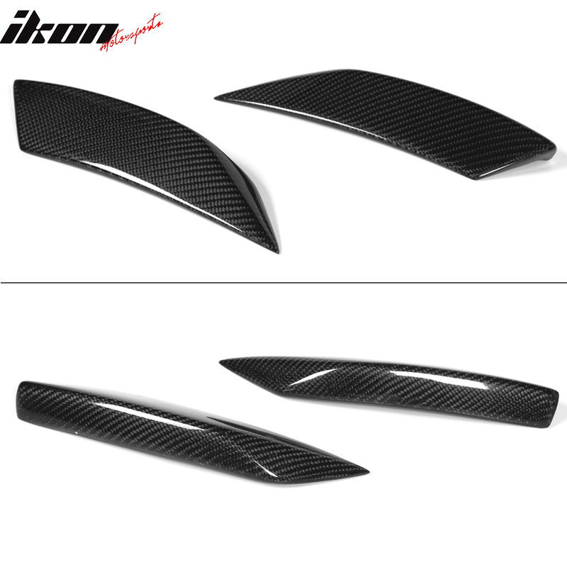 IKON MOTORSPORTS, Trunk Spoiler Compatible With 2012-2017 Audi A6 C7 Sedan , Matte Carbon Fiber + FRP ABT Style Rear Spoiler Wing, 2013 2014 2015 2016