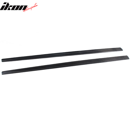 IKON MOTORSPORTS, Side Skirts Compatible With 2014-2020 BMW 4 Series F32 M Sport , Matte Carbon Fiber + FRP M Performance Style Side Skirt Extension Rocker Panel Pair, 2015 2016 2017 2018 2019