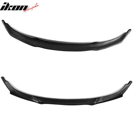 IKON MOTORSPORTS, Front Bumper Lip Compatible With 2011-2016 BMW 5 Series F10 M Sport , Matte Carbon Fiber + FRP AK Style Front Lip Spoiler Wing Chin Splitter, 2012 2013 2014 2015