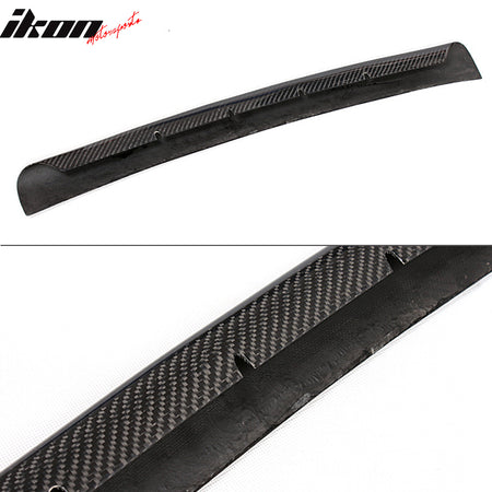 IKON MOTORSPORTS, Front Bumper Lip Compatible With 2009-2012 Audi A4 B8 Sedan , Matte Carbon Fiber + FRP O Style Front Lip Spoiler Wing Chin Splitter, 2010 2011