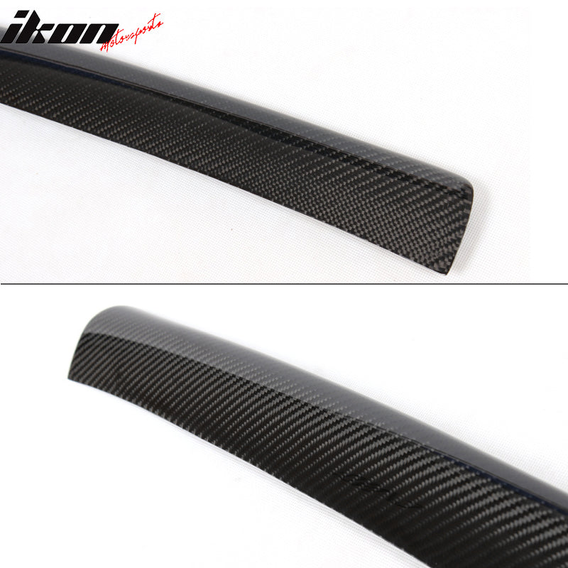 IKON MOTORSPORTS, Front Bumper Lip Compatible With 2009-2012 Audi A4 B8 Sedan , Matte Carbon Fiber + FRP O Style Front Lip Spoiler Wing Chin Splitter, 2010 2011